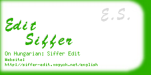 edit siffer business card